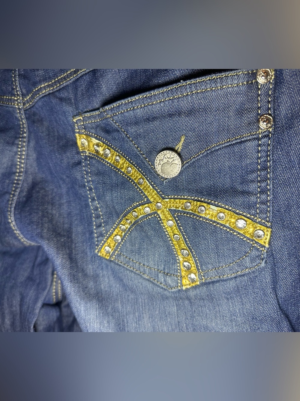 Apple Bottoms blue denim straight-leg jeans Women’s size 22 - Picture 11 of 11